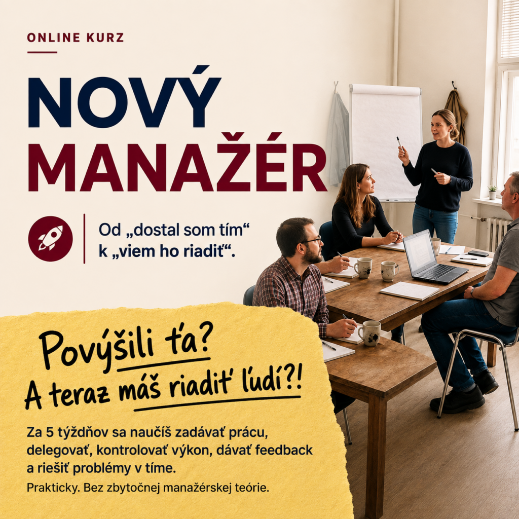 NOVÝ MANAŽÉR - Praktický online kurz
